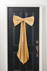 Extra Large Champagne Gold Velvet Luxury Holiday Christmas Bow