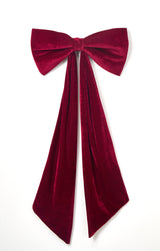 Extra Large Burgundy Velvet Luxury Holiday Christmas Bow