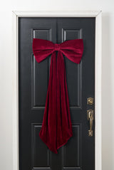 Extra Large Burgundy Velvet Luxury Holiday Christmas Bow