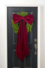 Extra Large Burgundy Velvet Luxury Holiday Christmas Bow