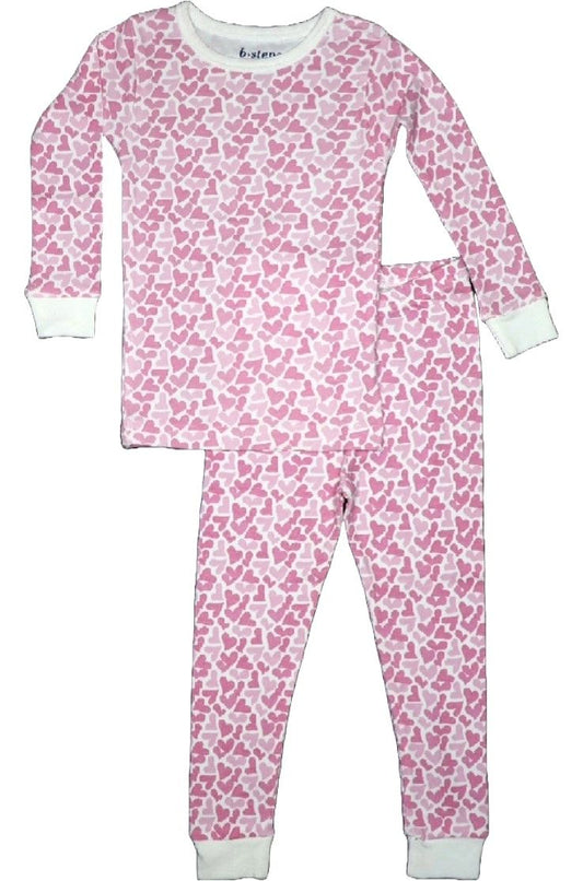 💕 Kids Pajamas - Pink Hearts