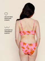 Front Tie Top in Pink Floral