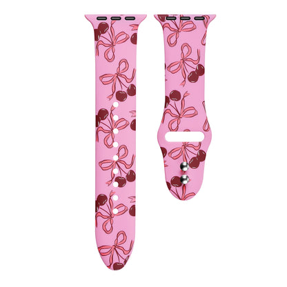 Cherry Coquette Silicone Band for Apple Watch