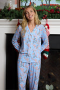 Petals Over Paris Pima Knit Long-Sleeved Pajama