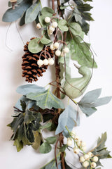 Cream Pumpkin & Gourd Fall Harvest Mantel Garland Table Runner
