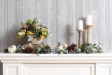 Cream Pumpkin & Gourd Fall Harvest Mantel Garland Table Runner