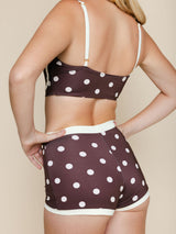 Bandeau With Piping Top in Brandy