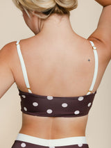 Bandeau With Piping Top in Brandy