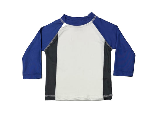😎 Baby Swim Long Sleeve Rash Guard - Cobalt/Black