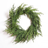 Norfolk Collection - Real Touch Norfolk Pine Front Door Christmas Holiday Winter Wreath - 2 Size Options Available