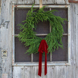 Norfolk Collection - Real Touch Norfolk Pine Front Door Christmas Holiday Winter Wreath - 2 Size Options Available