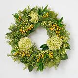 Green Hydrangea, Eucalyptus, Berry & Boxwood Spring All Seasons Wreath