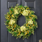Green Hydrangea, Eucalyptus, Berry & Boxwood Spring All Seasons Wreath