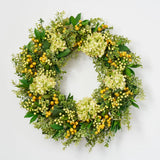 Green Hydrangea, Eucalyptus, Berry & Boxwood Spring All Seasons Wreath
