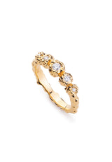 Sierra Hammered Ring With White Topaz