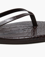 Square Toe Lily Croc - Carob