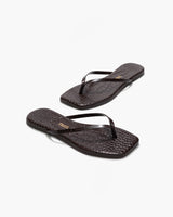 Square Toe Lily Croc - Carob