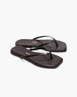 Square Toe Lily Croc - Carob