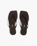 Square Toe Lily Croc - Carob
