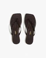 Square Toe Lily Croc - Carob