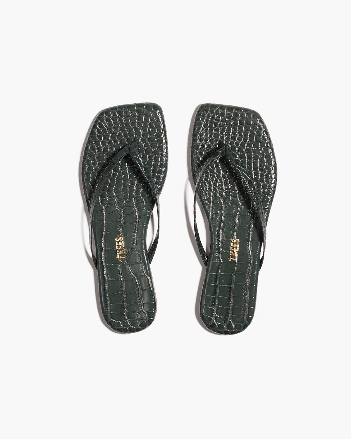 Square Toe Lily Croc - Emerald