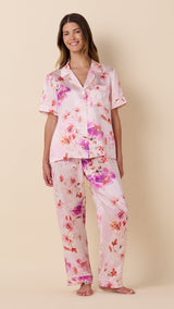 Morning in Savannah Short-Sleeved Silk Pajama