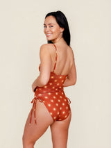Ruched Square Neck One Piece in Solara