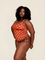 Ruched Square Neck One Piece in Solara