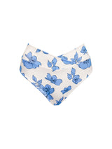 High Hip Crossover Bottoms in Blue Floral