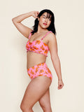 Ruffle Top in Pink Floral