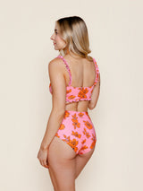 Ruffle Top in Pink Floral