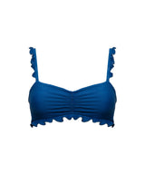 Ruffle Top in Navy Waffle