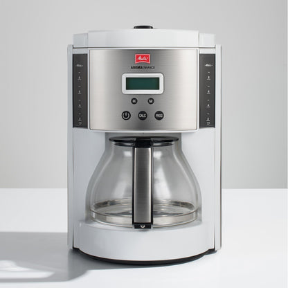Melitta® Aroma Enhance™ 10-Cup Drip Coffee Maker w/ Glass Carafe | White