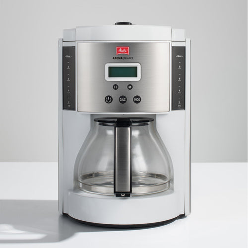 Melitta® Aroma Enhance™ 10-Cup Drip Coffee Maker w/ Glass Carafe | White