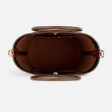 Infinity Bag - Burgundy and Brown Crocodile Embossed