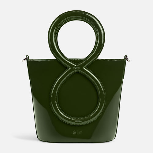 Infinity Bag - Patent Leather Green