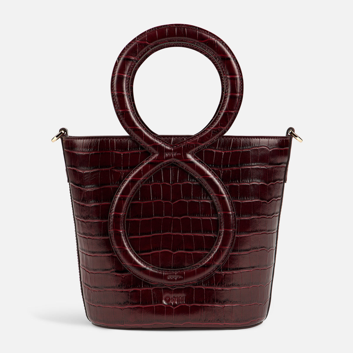 Infinity Bag - Burgundy Croc Embossed