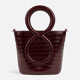 Infinity Bag - Burgundy Croc Embossed