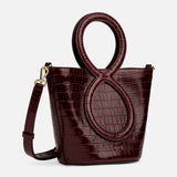 Infinity Bag - Burgundy Croc Embossed