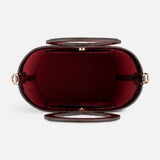 Infinity Bag - Burgundy and Black Crocodile Embossed