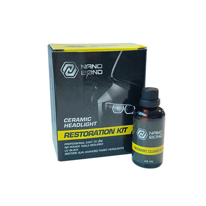 Nano Bond Ceramic Headlight Restoration Kit - No Power Tools Required - 3 Easy Steps