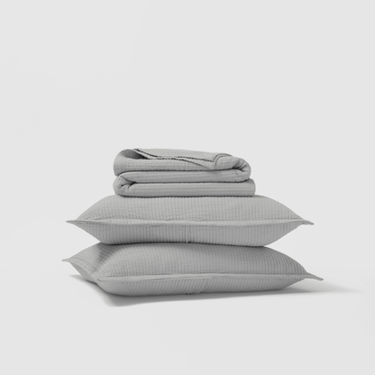 Textured Cotton Coverlet & Shams Set