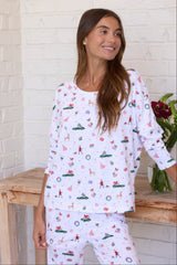 A Merry Little Stroll Pima Knit Pullover Set