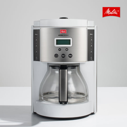 Melitta® Aroma Enhance™ 10-Cup Drip Coffee Maker w/ Glass Carafe | White