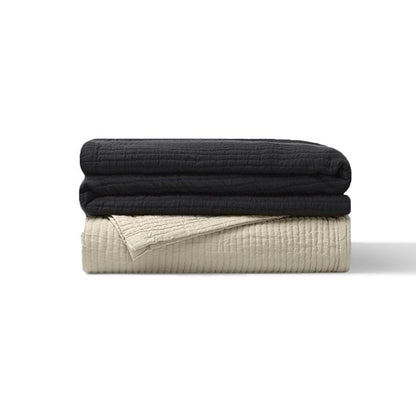 Textured Cotton Coverlet & Shams Set