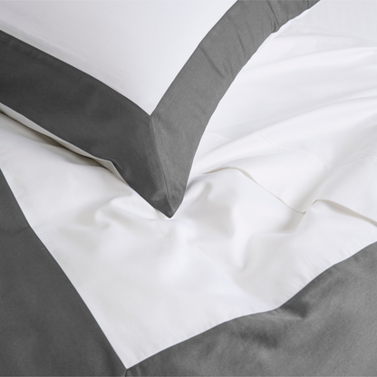 Reversible Color Block Sateen Duvet Cover & Shams Set