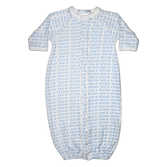 🩵 Baby Converter Gown - Sibling Collection - Little Bro