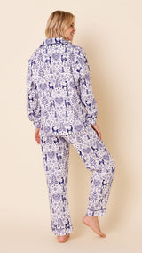 Holly Jolly Flannel Pajama - Blue