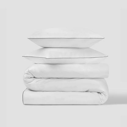 Turin Piped Edge Duvet Cover & Shams Set