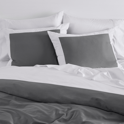 Reversible Color Block Sateen Duvet Cover